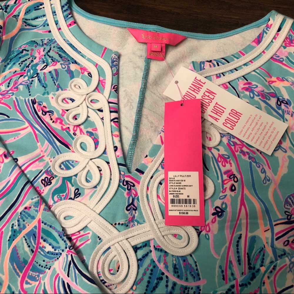 NWT Lilly Pulitzer- Long Sleeve Harper Shift Dress - Picture 3 of 6
